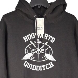 Harry Potter Hogwarts Quidditch Mens Womens Pullover Hoodie Black Medium New